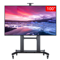 REDSUN CA100 360 Swivel Aluminium Alloy Mobile TV Cart untuk TV Plasma/LCD 60-100'' (Penggunaan Kantor)