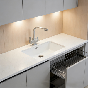 Robinet/mélangeur en laiton pour évier de cuisine à poignée unique - Product Image 4