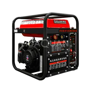 Hoge Conversie Efficiëntie Huaquan 5kw Stille/Draagbare/Open Elektrische Power Lasmachine Handstart Benzine Generator Set