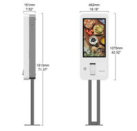 Terminal de commande interactive Taiyun Fast Food avec scanner de codes-barres 27 pouces et borne de paiement en libre-service
