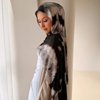 Hijab en jersey imprimé de luxe, châle quotidien tricoté respirant et doux pour femmes musulmanes, voile simple face de haute qualité