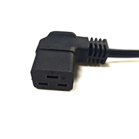 Cordon d'alimentation 1,8 m H05VV-F 3x1,5 mm EU Schuko vers C19 à angle gauche 16A 250V robuste pour appareils électroménagers