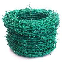 Alambre de púas inverso recubierto de PVC de color verde en oferta - Product Image 2