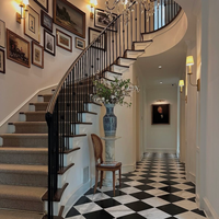 Escalier hélicoïdal en fer forgé majestueux pour intérieurs sophistiqués