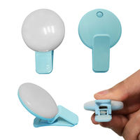 Échantillons gratuits mini selfie anneau lumineux rechargeable 10 led réglable 3 lumineux pour caméra clip maquillage support pour téléphone portable intelligent