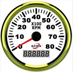 Tachymètre analogique 85 mm pour yacht, bateau, camping-car, modification automobile, affichage LED, compteur de régime 12 V, état neuf - Product Image 5