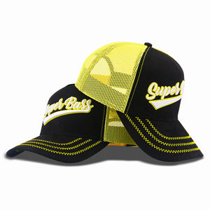 Casquette de baseball Tcap China Outdoor Sunhat, couleur unie, avec filet, 5 panneaux, en daim, style trucker - Product Image 1