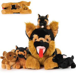 Juego de 5 Peluches de Perro <span class=keywords><strong>Pastor</strong></span> Alemán de Tamaño Real para Adultos, Calman las Emociones, Decoración del Hogar - Product Image 1