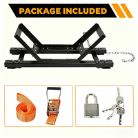 Support de roue de secours universel JH-Mech pour camionnettes, compatible avec les pneus de 33 à 40 pouces, en acier carbone noir, porte-roue de secours pour benne de camion
