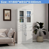 Armoire métallique verrouillable démontable avec 3 tiroirs de rangement pour dossiers de bureau, maison et école