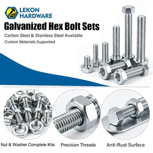 Pernos hexagonales de acero galvanizado LEKON ASTM/DIN, tuercas de acero inoxidable, acero al carbono, grado <span class=keywords><strong>8.8</strong></span> 10.9, tornillo de cabeza hexagonal de 10 mm M3 - Product Image 5