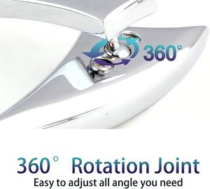 8mm/10mm Chrome <span class=keywords><strong>Moto</strong></span> Lame Universelle Rétroviseurs Latéraux Compatible pour Harley Street Bike Scooter Chopper Cruiser <span class=keywords><strong>Spo</strong></span> - Product Image 5