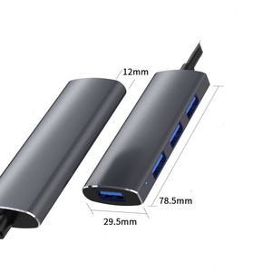 ฮับ USB-C สำหรับชาร์จและถ่ายโอนข้อมูล พร้อมอะแดปเตอร์ USB3.0 OTG สายเคเบิล HUB2.0 แท่นวางแล็ปท็อปพร้อมพอร์ตเชื่อมต่อ USB3.0 สำหรับแท็บเล็ต - Product Image 4