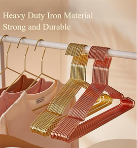 Custom Popular Metal Wire Rose Gold Clothes Hanger Stand for Clothes and Coat Hanger Hook Dry Cleaning - Product Image 6