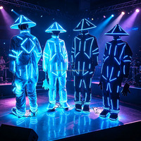 Ropa Luminosa LED de Estilo Artes Marciales de Hunan Future Creative Technology, Traje de Actuación de Artes Marciales Programable RGB