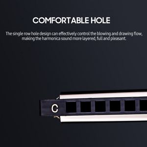 Harmonica Diatonic Blues Harmonica Clé de C 10 Trous 20 Tones Blues <span class=keywords><strong>Harpe</strong></span> Orgue à Bouche Harmonica Coque en acier inoxydable pour débutant - Product Image 3
