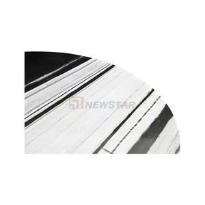 Newstar Home <span class=keywords><strong>Deco</strong></span> Panda Meubles en marbre blanc Table basse en pierre naturelle Table à manger ronde moderne - Product Image 5