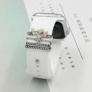 Thông minh Dây đeo đồng hồ phụ kiện bạc kim cương trang trí cho Apple xem ban nhạc Turquoise kim loại Charms Vòng trang trí - Product Image 5