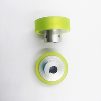 Roue AGV en polyuréthane personnalisée, roue en PU à moyeu en aluminium à dureté Shore réglable pour robot mobile AMR, transport en usine automatisée