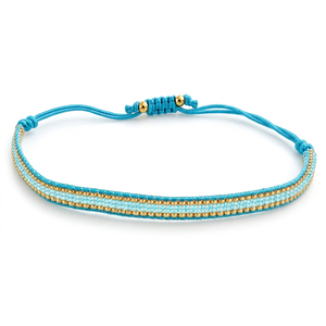 Boho <b>Beaded</b> Bracelets for Women Handmade <b>Wax</b> Thread Crystal Zircon Colorful String Lucky Rope Bracelet Jewelry - Product Image 1