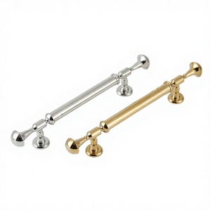 Chrome Plated Silver <b>Brass</b> Eco-Friendly Door Handle <b>Pull</b> for Cabinet Dresser Bedroom Modern Furniture Hardware - Product Image 2