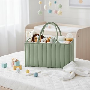 Organizer per <span class=keywords><strong>Pannolini</strong></span>, Cesto Portaoggetti Elegante, Pieghevole, Ultra-Leggero, Espandibile per Essenziali Neonato, <span class=keywords><strong>Regalo</strong></span> per Stazione Cambio - Product Image 1