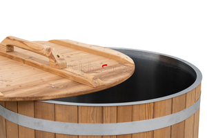 Bathtubs Whirlpools Freestanding Wooden <strong>Barrel</strong> Stainless Steel Wood <strong>Fired</strong> Bathtub Indoor Bathtub Wooden Bath <strong>Barrel</strong> for Sale - Product Image 6