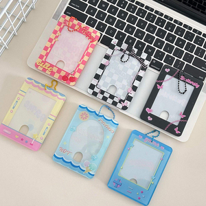 Custom Cartoon Kpop Photo Clip Ins <b>Keychain</b> Set Double-Sided UV Printed Acrylic ID Card Holder <b>Anime</b> Waterproof Lightweight - Product Image 2