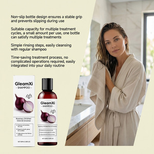 Gleamxi Private Label Deep Cleansing Nourishing Smoothing Natural Rosemary Oil Red <strong>Onion</strong> Hair <strong>Shampoo</strong> 100ml - Product Image 5