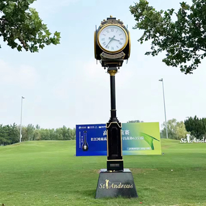 Tùy chỉnh thép không gỉ công viên cảnh quan đường phố điêu khắc Bưu Chính đồng hồ với sáng Tính năng 3 <span class=keywords><strong>Meter</strong></span> chiều cao - Product Image 2