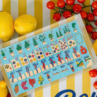 Jeu de Mahjong Américain Personnalisé, Motif Baleine Bleue, Sushi et Fleur, Style Moderne Californien Rêveur, Tuiles Acryliques Pliables, Résistant à l'Eau, 2 Joueurs