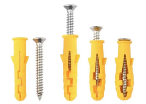 Plastic Anchor Sleeve Bolt Nylon Hammer Wall Plug Anchor 6mm 8mm 10mm With Metal Nail Fix Screws 1/4 - Product Image 3