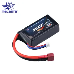 Bateria de polímero de lítio 3s 11.1v 1500mah, com tomada tamiya/traxxas para carro rc