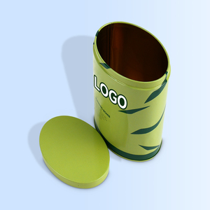 Chất Lượng Cao Biểu Tượng Tùy Chỉnh Màu Xanh Lá Cây Vòng Matcha Trà Cà Phê Bao Bì Lon Thiếc Với Tay Nhấn Niêm Phong - Product Image 4