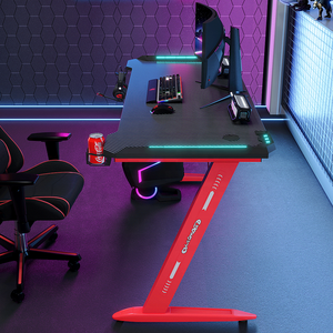 Escritorio de juegos de esquina que ahorra espacio con estante de monitor en ángulo y gancho de auriculares integrado para habitaciones compactas - Product Image 3