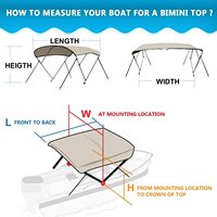 Auvent de bateau gonflable en aluminium avec charnière, tente de pêche, quincaillerie de luxe pour bateau et yacht, auvent de toit, pare-soleil, bimini top