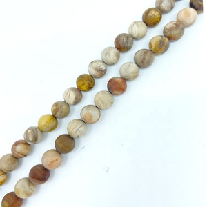 Perline in <span class=keywords><strong>Pietra</strong></span> Naturale Ghiacciata, Diaspro Giallo Fratturato e Pleocroico, Accessori Fai da Te per Collane e Bracciali 4-20mm - Product Image 4