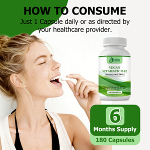 Cápsulas Veganas de Vitamina B12 Directas de Fábrica, Apoyo al Metabolismo Energético, Favorece la Producción de Energía, Claridad Mental, Cápsulas para el Estrés - Product Image 5