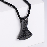 Kalung Liontin Pria Punk Vintage Viking New Pvd Bahan Stainless Steel 316 Perhiasan Fashion Grosir Liontin untuk Diy