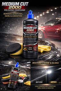 GRAPHONEX MEDIUM CUT 2000 Composé de polissage à l'oxyde d'aluminium 1000ml Correction professionnelle de la peinture pour les marques de tourbillons légères - Product Image 5