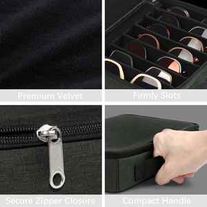 Étui de rangement pour lunettes de soleil de voyage, fentes réglables pour plusieurs paires, boîte de rangement portable pour lunettes pour hommes et femmes - Product Image 5