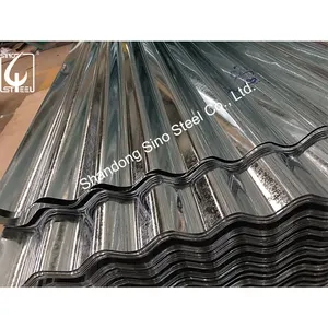 Telhado de metal ondulado 14 medidor 0.45mm folha de aço galvanizada