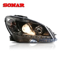 Phare HETOP SONAR W204 2007-2010, mise à niveau LED, phare avant C-Class, feux de jour DRL, clignotants, lampe avant, Plug and Play pour Benz