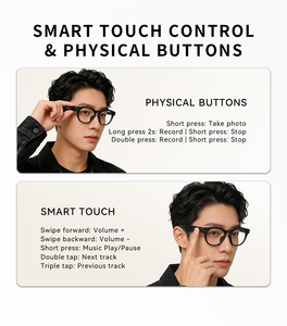 Gafas Inteligentes con Cámara IA CY02 2026, 13 Millones de Píxeles, Altavoz Dual, Llamadas Nítidas, Puerto de Carga USB-C - Product Image 4