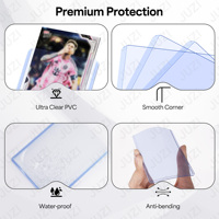JUZI En gros Protège-cartes en PVC de taille standard 35pt Top Loaders pour cartes Pokémon, de sport, de baseball et TCG