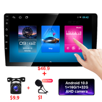 STC Android Auto 10 Inch 2+32g Monitor Elektronik Mobil Android Video GPS Mundur Carplay Auto Pemutar DVD Mobil