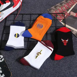 NB Socks Middle-tube Pure Cotton Sweat Absorbent Comfort Badge Basketball Socks Men's Sports Socks