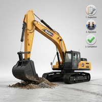 Excavadora Sany 305H de Segunda Mano, Duradera, 31 Toneladas, Motor Cummins, Hidráulica Kawasaki, Transmisión por Engranajes, Modelo 2020 para Minería