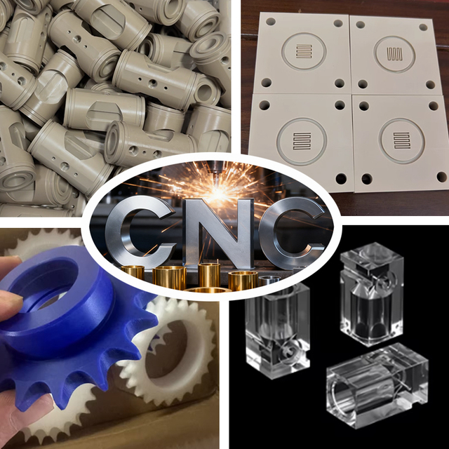 High Tolerance CNC Machined Plastic Components PEEK POM Blue Nylon Delrin Acrylic PTFE Machining Service Cnc Plastic Parts