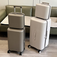 Valise à roulettes ultra-légère unisexe 20 pouces, valise à roulettes ABS grande capacité 30 pouces pour l'étude au Japon, valise trolley à ouverture 3/7